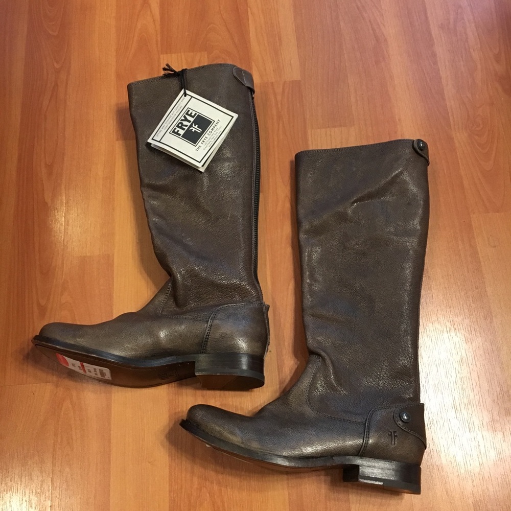 Frye Melissa Button Back Zip Riding Boots